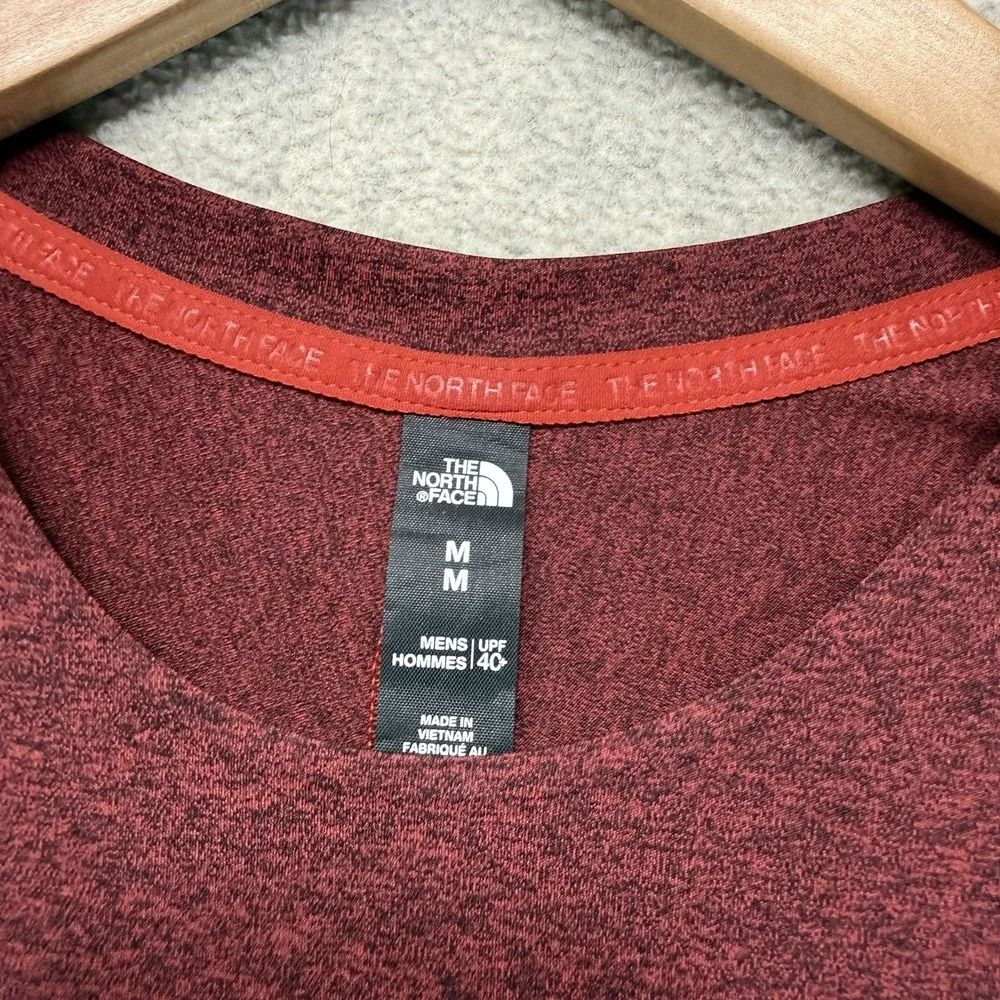 The North Face Men's FlashDry Long Sleeve Performance Shirt Red Heather